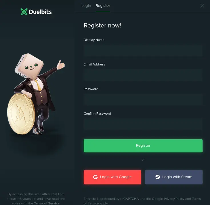 duelbits signup